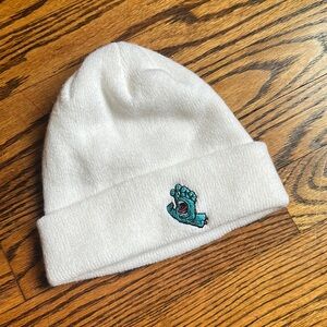 White Santa Cruz Shredder Beanie